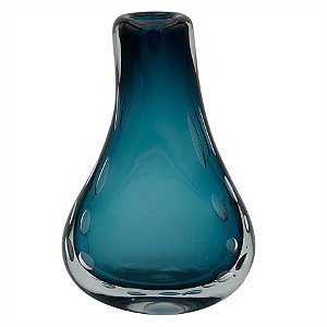 VASO DE VIDRO AZUL