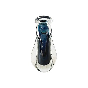 FIGURA DECORATIVA EM VIDRO AZUL ESTILO MURANO