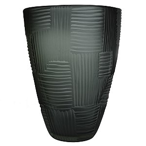 VASO DE VIDRO FUME COM TEXTURA