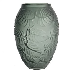 VASO DECORATIVO EM VIDRO - VERDE - 18X18X27.5CM