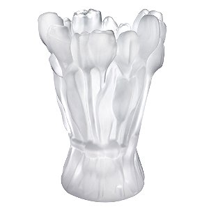 VASO DECORATIVO EM VIDRO - TRANSPARENTE - 22X22X30CM