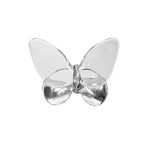BORBOLETA DECORATIVA EM VIDRO TRANSPARENTE