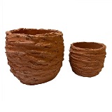 CONJ DE VASOS DE CERAMICA TERRACOTA 2 PCS