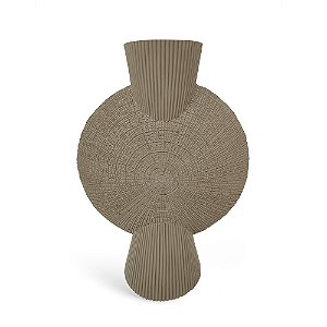 VASO DECORATIVO EM RESINA BEGE