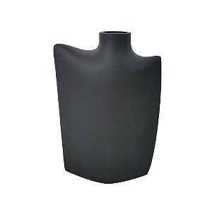 VASO DECORATIVO EM RESINA PRETO