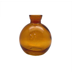 VASO DECORATIVO EM VIDRO AMBAR
