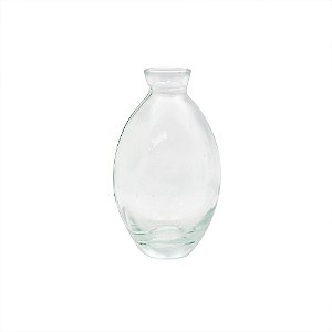 VASO DECORATIVO EM VIDRO TRANSPARENTE