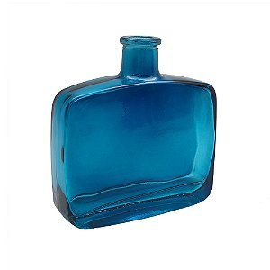 VASO DECORATIVO EM VIDRO AZUL