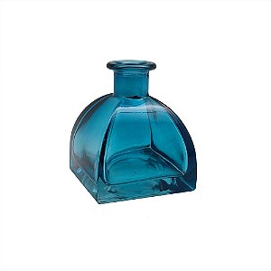 VASO DECORATIVO EM VIDRO AZUL