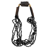 COLAR DE MESA COM MADEIRA PRETO