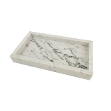 BANDEJA DE LAVABO DE MARMORE BRANCO P