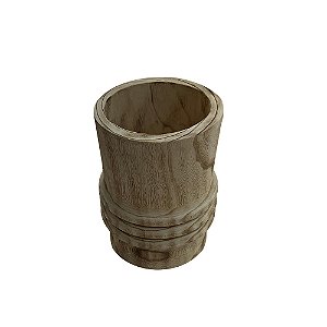 VASO DECORATIVO EM MADEIRA NATURAL