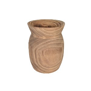 VASO DECORATIVO EM MADEIRA NATURAL