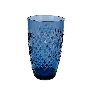 JOGO DE 6 COPOS EM ACRILICO - AZUL - 9X15.5CM