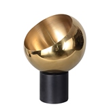 VASO DE METAL PRETO E DOURADO