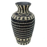 VASO DE BAMBU E TRANCADO PRETO E NATURAL