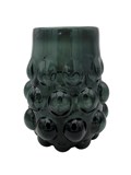 VASO DE VIDRO COM BOLAS PRETO