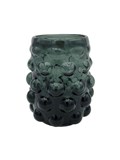 VASO DE VIDRO COM BOLAS PRETO