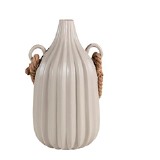 VASO DE CERAMICA COM CORDA CREME