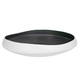CENTRO DE MESA DE CERAMICA BRANCO E PRETO