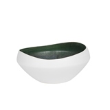 CENTRO DE MESA DE CERAMICA BRANCO E PRETO