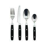 FAQUEIRO DE INOX CABO PRETO - 24 PCS