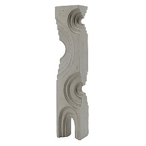 PECA DECORATIVA EM RESINA ESCULTURA ABSTRATA BRANCO MARMORE 9,5CM X 7,4CM X 46,5