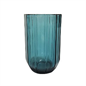 CONJ DE TACAS AZUIS DE VIDRO - 6 PCS