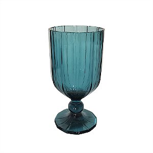 CONJ DE COPOS AZUIS DE VIDRO - 6 PCS