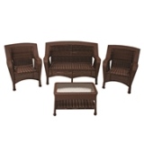 CONJ. 1 MESA 1 SOFA 2 POLTRONAS AMB. EXTERNO 4 PCS