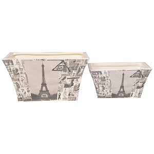 CJ DE CACHEPOTS DE CERAMICA - 2 PCS