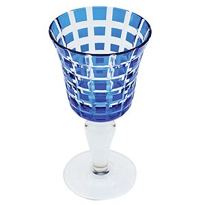 JOGO DE TACAS PARA VINHO BRANCO - AZUL - 6 PCS
