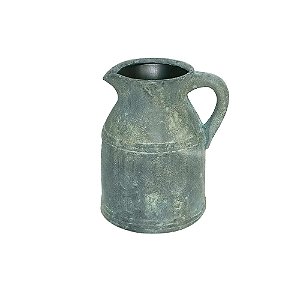 VASO DECORATIVO ESTILO JARRA DECORATIVO EM CERAMICA CINZA TEXTURIZADO