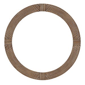 ESPELHO COM MOLDURA EM MADEIRA OVAL ACABAMENTO LISO COR NATURAL 80CM X 2,5CM