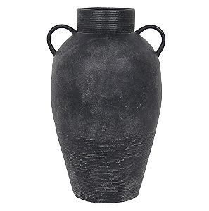 VASO DECORATIVO EM METAL PRETO 30CM X 51,5CM