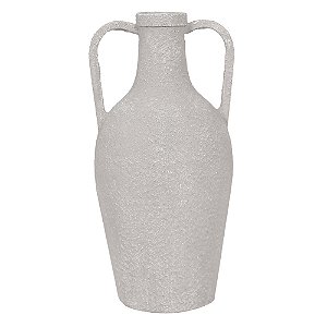 VASO DECORATIVO EM METAL BRANCO 18,5CM X 38,5CM