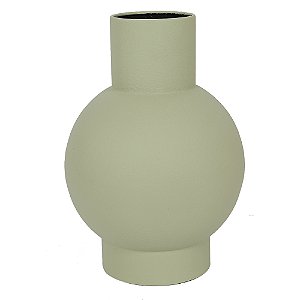 VASO DECORATIVO - EM METAL COR VERDE - 15CM X 21CM