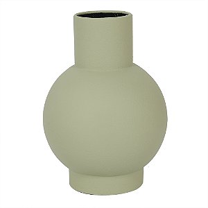 VASO DECORATIVO - EM METAL COR VERDE - 19,5CM X 28CM