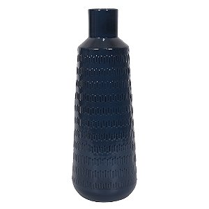 VASO DECORATIVO EM METAL COR AZUL 16CM X 46CM