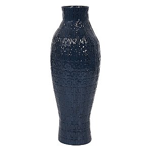 VASO DECORATIVO EM METAL COR AZUL 22CM X 60CM