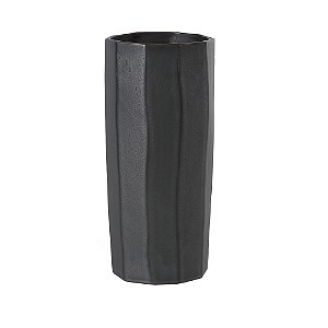VASO DECORATIVO EM CERAMICA PRETO