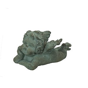 ESTATUA DECORATIVA EM CIMENTO CINZA RUSTICO