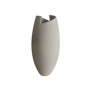 VASO DECORATIVO CERAMICA CINZA CLARO