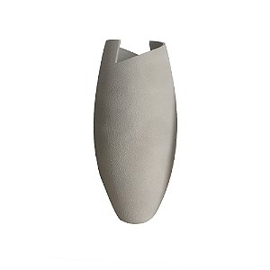 VASO DECORATIVO CERAMICA CINZA CLARO