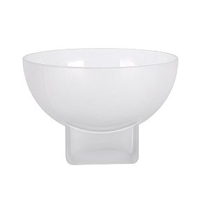VASO DE VIDRO JATEADO BRANCO