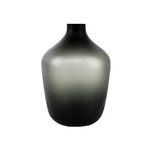 VASO DECORATIVO EM VIDRO DEGRADE FUME FOSCO