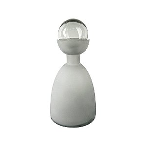 GARRAFA DECORATIVA EM VIDRO VERDE FOSCO