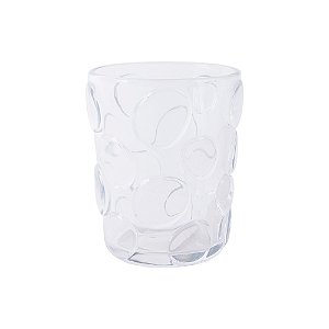 CJ DE COPOS EM VIDRO COM TEXTURA BOLHAS TRANSPARENTE 6PCS - 300ML