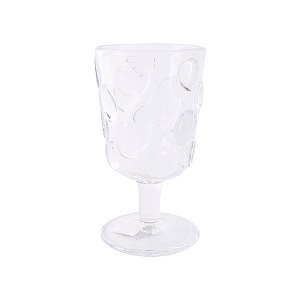 CJ DE TACAS EM VIDRO COM TEXTURA BOLHAS TRANSPARENTE 6PCS - 260ML