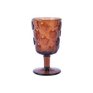 CJ DE TACAS EM VIDRO COM TEXTURA BOLHAS AMBAR 6PCS - 260ML